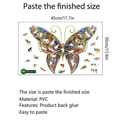 Colorful Animal Pattern DIY Puzzle Cartoon Butterfly Wall Stickers Living Room Stickers Colorful Animal Pattern DIY Puzzle Cartoon Butterfly Wall Stickers Living Room Stickers