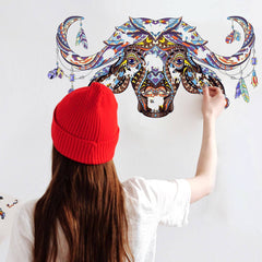 Colorful Animal Pattern DIY Puzzle Cartoon Cow Wall Stickers Living Room Stickers Colorful Animal Pattern DIY Puzzle Cartoon Cow Wall Stickers Living Room Stickers