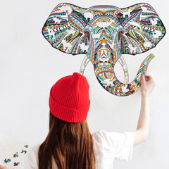 Colorful Animal Pattern DIY Puzzle Cartoon Elephant  Wall Stickers Living Room Stickers Colorful Animal Pattern DIY Puzzle Cartoon Elephant  Wall Stickers Living Room Stickers