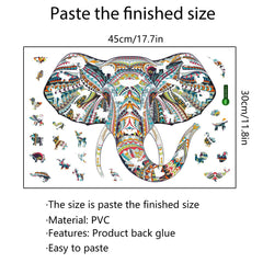 Colorful Animal Pattern DIY Puzzle Cartoon Elephant  Wall Stickers Living Room Stickers Colorful Animal Pattern DIY Puzzle Cartoon Elephant  Wall Stickers Living Room Stickers