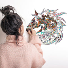 Colorful Animal Pattern DIY Puzzle Cartoon Horses Wall Stickers Living Room Stickers Colorful Animal Pattern DIY Puzzle Cartoon Horses Wall Stickers Living Room Stickers