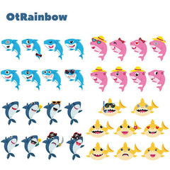 DIY Cute Baby Shark Educational Stickers Cartoon Reuseable Stickers for Kids DIY Cute Baby Shark Educational Stickers Cartoon Reuseable Stickers for Kids