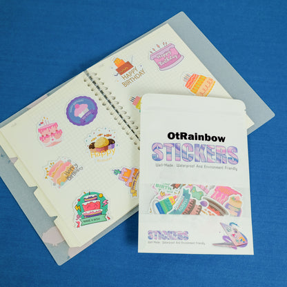 OtRinbow 50 PCS Stickers Pack , Colorful Waterproof Stickers, Cute Aesthetic Sticker Laptop, Water Bottle, Phone, Skateboard Stickers for Teens Girls Kids, Vinyl Sticker