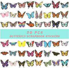 100 PCS Aesthetic Flower And Butterfly Stickers