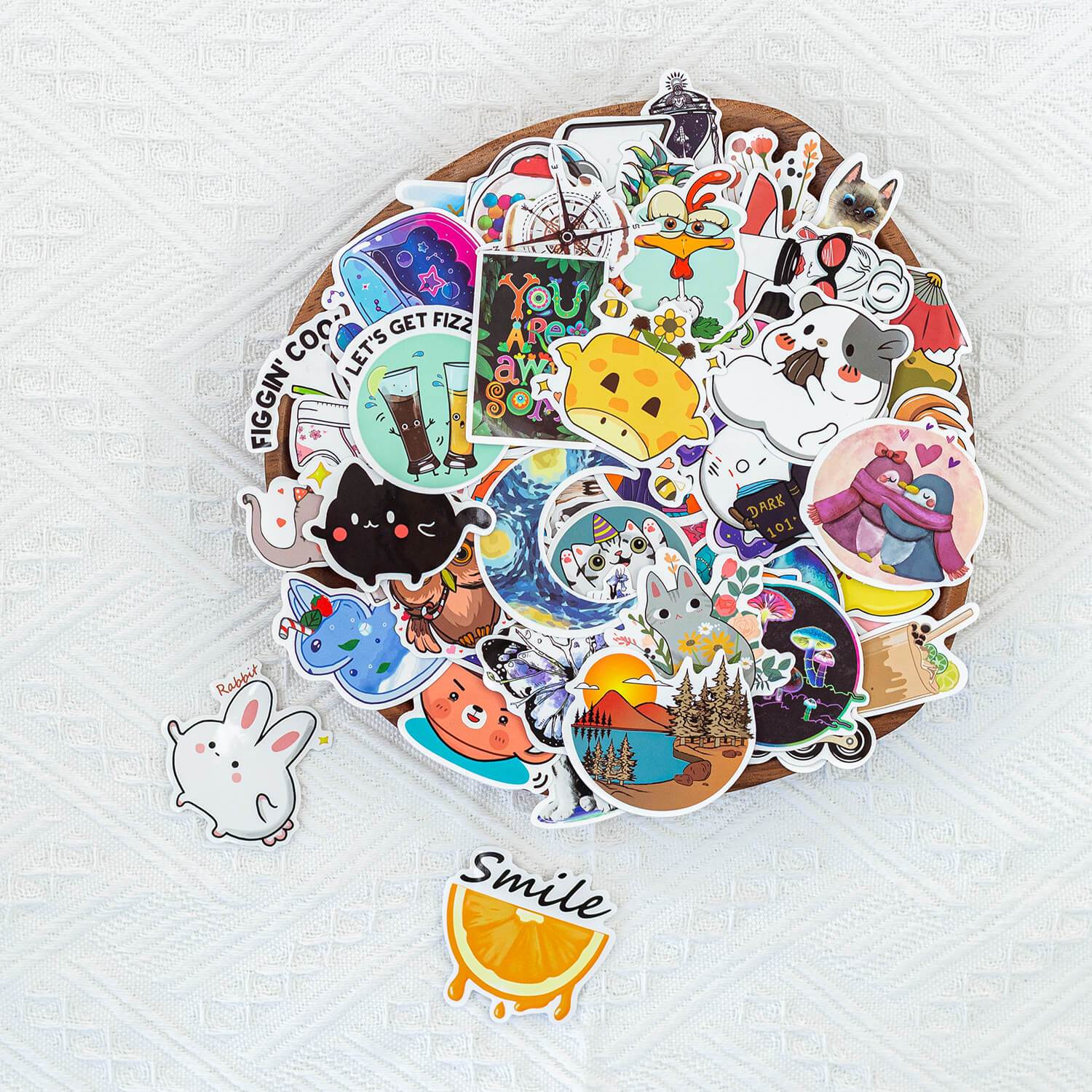 100 PCS Cartoon Puzzle Stickers