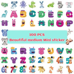 100 PCS Cartoon Puzzle Stickers