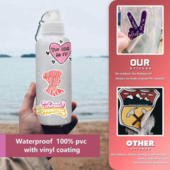 100 PCS Colorful Flower Inspirational  Word Stickers