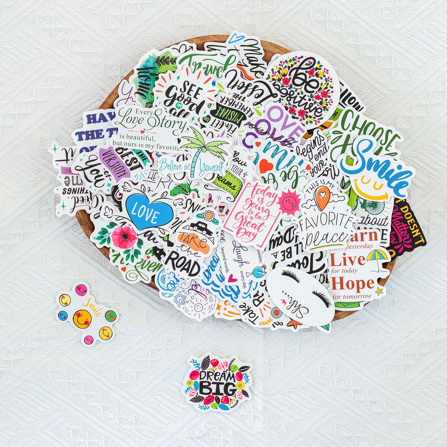 100 PCS Colorful Inspirational Positive Stickers