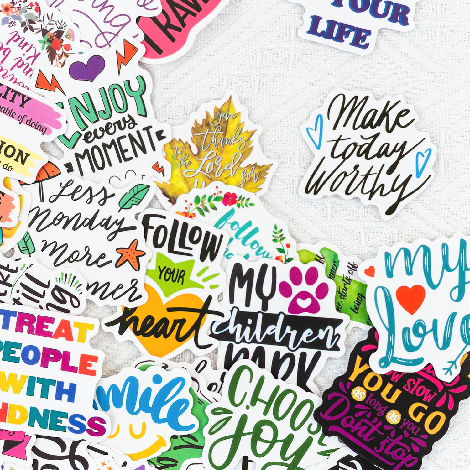 100 PCS Colorful Inspirational Positive Stickers