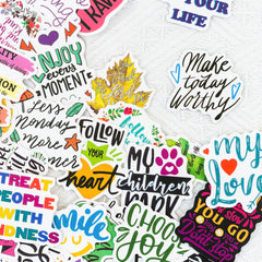 100 PCS Colorful Inspirational Positive Stickers