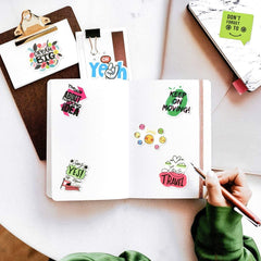 100 PCS Colorful Inspirational Positive Stickers