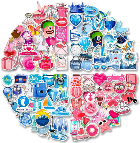 100 PCS Colorful  Mixed Stickers