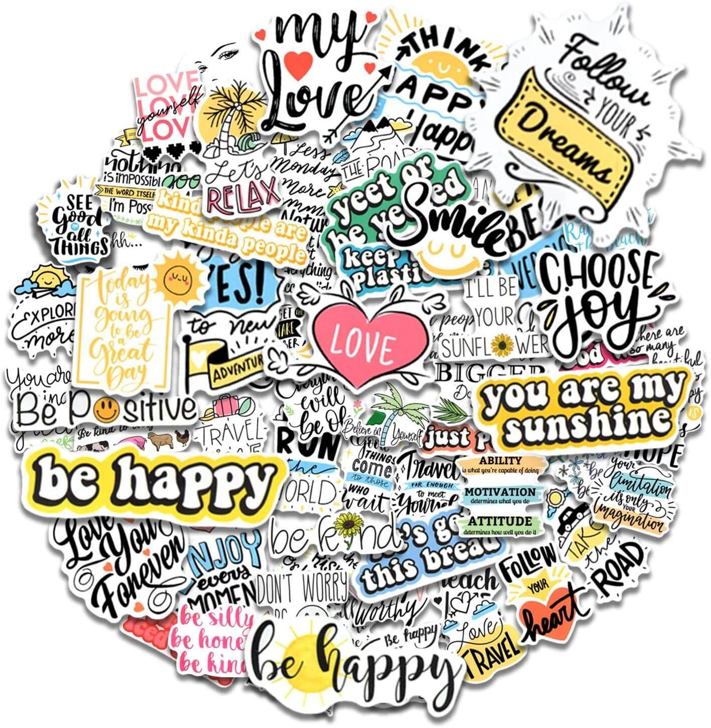 100 PCS Dream Bigger Inspirational Stickers