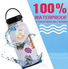 100 Pcs Inspirational Stickers for Water Bottles, Positive Vinyl Quote Stickers for Planner