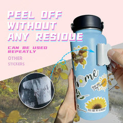 100 PCS Inspirational Word Stickers Flower Series