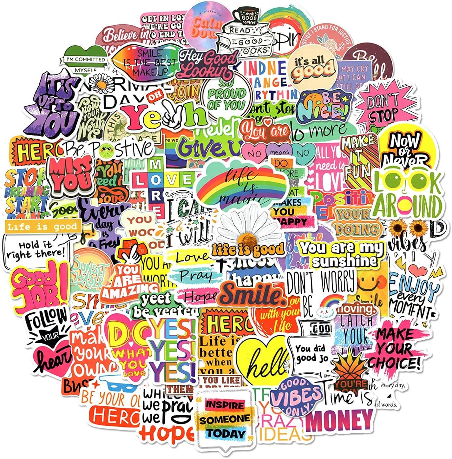 100 PCS Inspirational Words Stickers