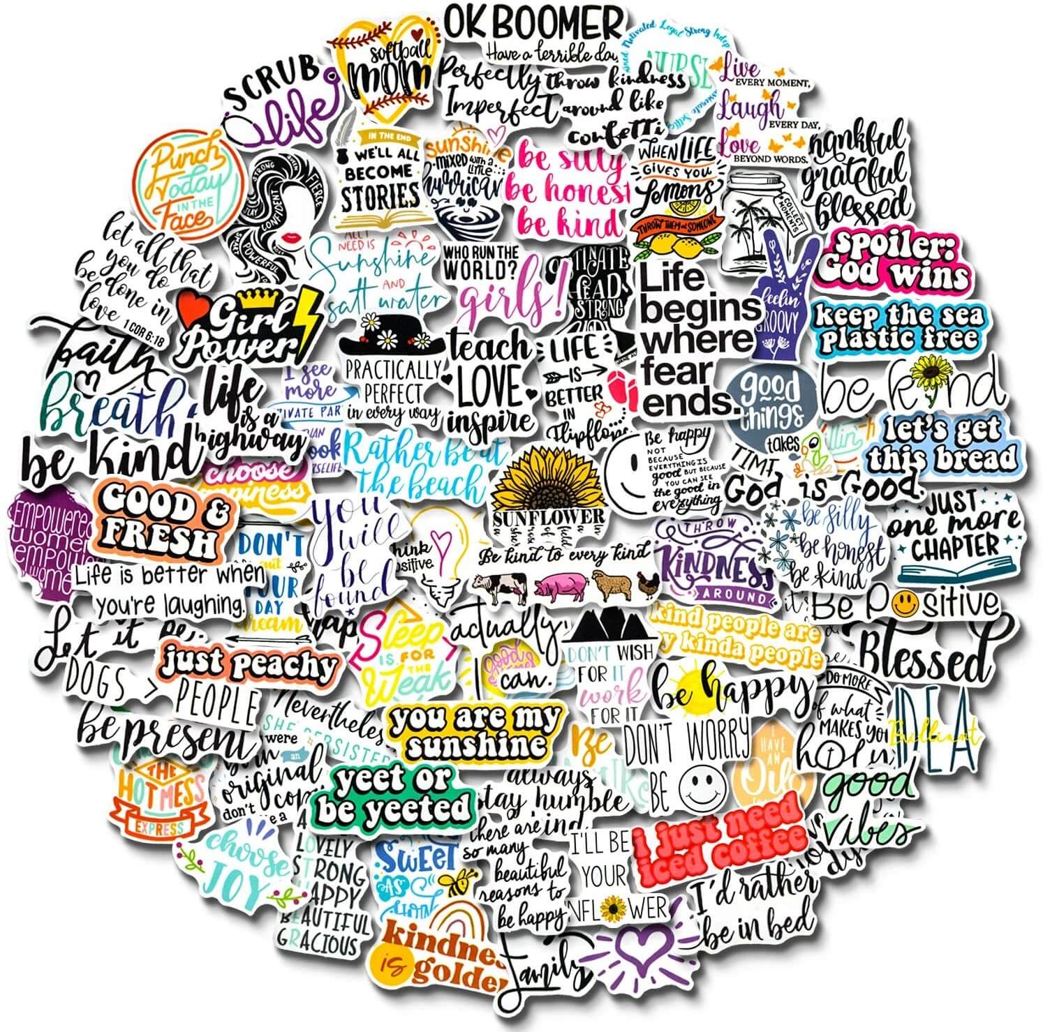 100 PCS Motivational Words Stickers