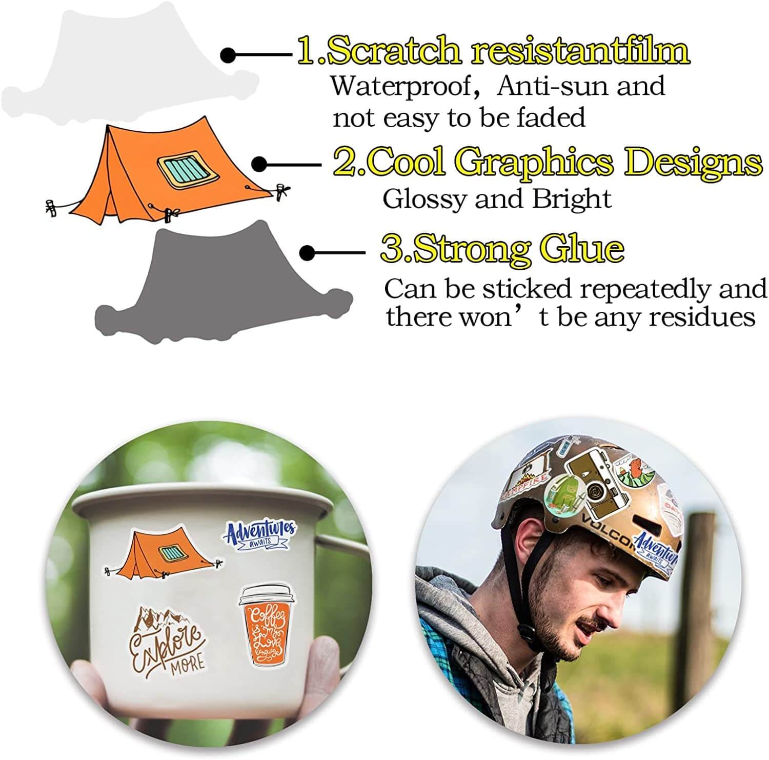 100 PCS Outdoor Stickers Pack