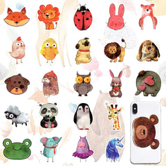 100 PCS Watercolor Animal Stickers Cute Waterproof Trendy Vinyl Aesthetic Stickers