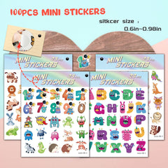 100 PCS Mini Stickers for Kids