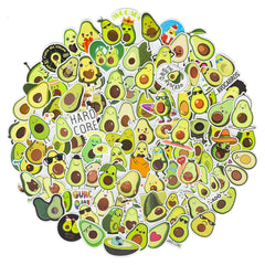 100 Pcs Avocado Waterproof Vinyl Decals Stickers for Water Bottles Laptop