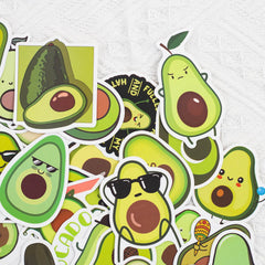 100 Pcs Avocado Waterproof Vinyl Decals Stickers for Water Bottles Laptop