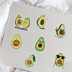 100 Pcs Avocado Waterproof Vinyl Decals Stickers for Water Bottles Laptop