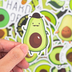 100 Pcs Avocado Waterproof Vinyl Decals Stickers for Water Bottles Laptop