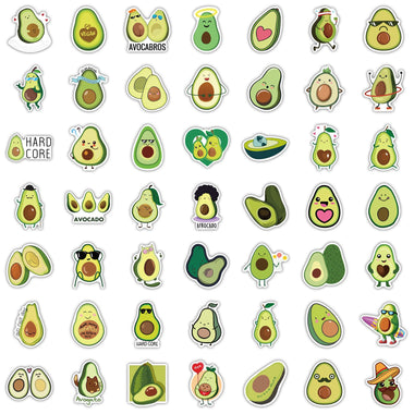 100 Pcs Avocado Waterproof Vinyl Decals Stickers for Water Bottles Laptop