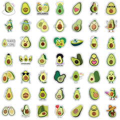 100 Pcs Avocado Waterproof Vinyl Decals Stickers for Water Bottles Laptop