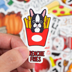 100 Pcs Delicious Food Graffiti Stickers Waterproof Words Decals for Phone Case Guitar