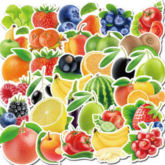 100 Pcs Fruit and Vegetable Stickers Vinyl for Kids Teen Laptop Computer Skateboard Water Bottles Decorative