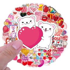 100 Pcs Love Stickers I Love You Waterproof Vinyl Decals for Water Bottle Cup Laptop