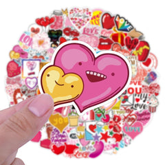 100 Pcs Love Stickers I Love You Waterproof Vinyl Decals for Water Bottle Cup Laptop