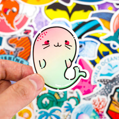 100 Pcs Marine Animal Stickers Waterproof Decals for Kids Teens Adults
