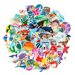 100 Pcs Marine Animal Stickers Waterproof Decals for Kids Teens Adults