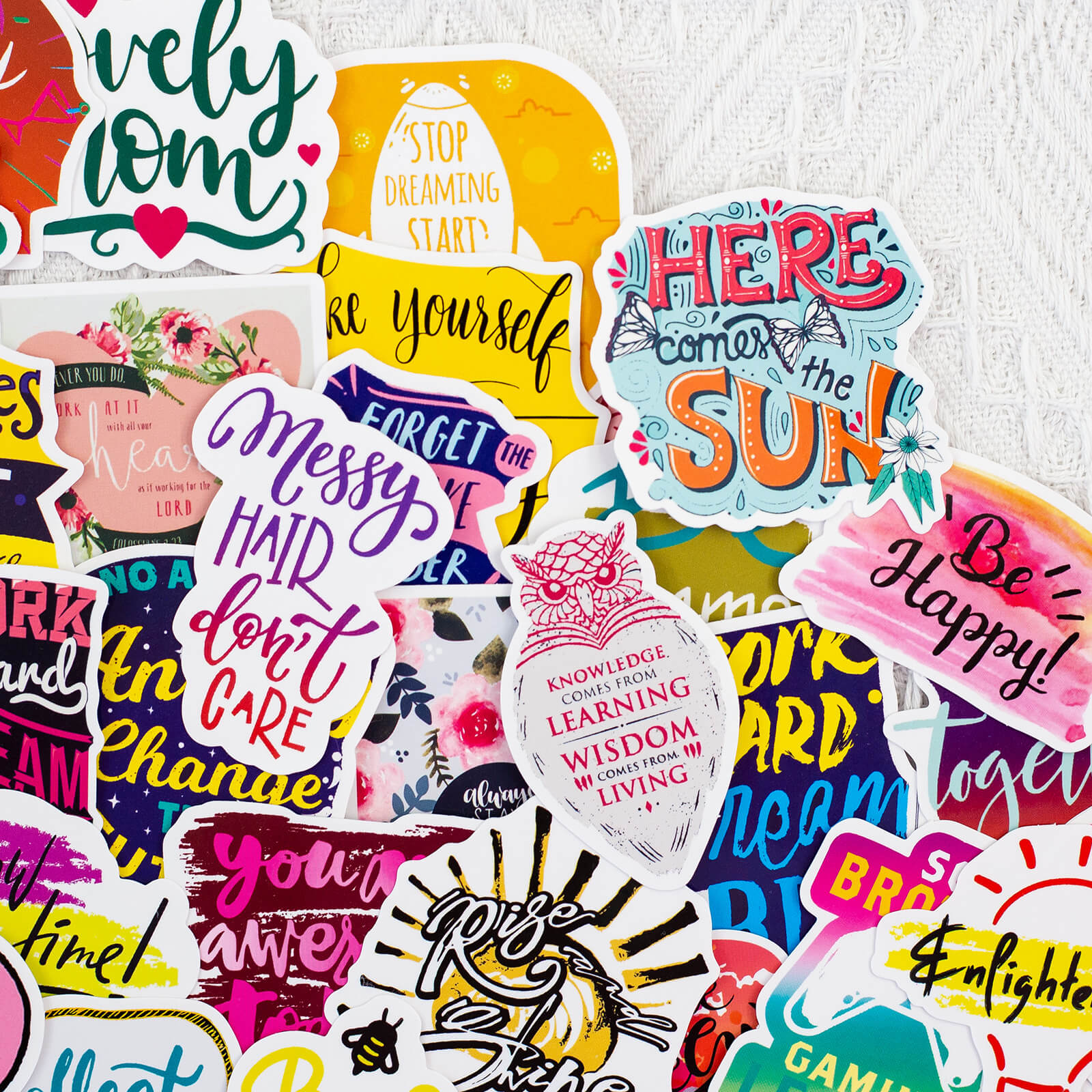 100 Pcs Motivational DIY Graffiti Stickers Waterproof Words Decals