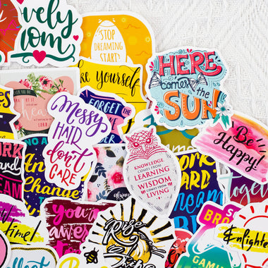 100 Pcs Motivational DIY Graffiti Stickers Waterproof Words Decals