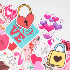 100 Pcs Sweet Love Waterproof Stickers Personalized DIY Graffiti Decals for Water Bottles