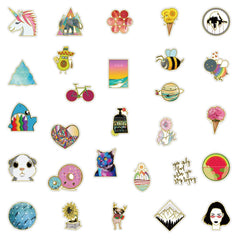 100 Pcs Transparent Foil Graffiti Colorful VSCO Stickers for Notebook Skateboard