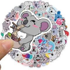 100 Pcs Waterproof Graffiti Koala Stickers Cute Animal Decals for Travel Luggage