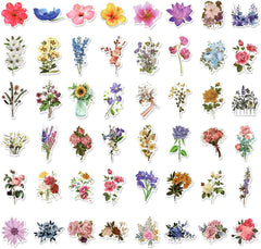 100 PCS Beautiful Flower Stickers