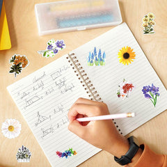 100 PCS Beautiful Flower Stickers