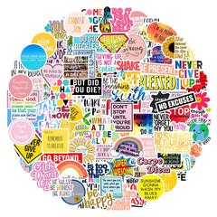 105 Pcs Colorful Waterproof Decals Motivational Quote Inspirational Words Stickers