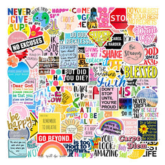 105 Pcs Colorful Waterproof Decals Motivational Quote Inspirational Words Stickers