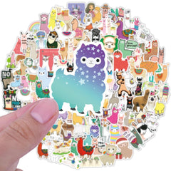 150 Pcs Cute Alpaca Word Stickers Waterproof Animal Decals for Laptop Luggage