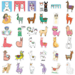 150 Pcs Cute Alpaca Word Stickers Waterproof Animal Decals for Laptop Luggage