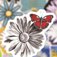 150 Pcs Inspirational Sunflower and Daisy Stickers Waterproof Words Decals