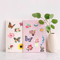 200 PCS Flower Butterfly Stickers