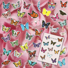 200 PCS Mixed Flower Butterfly Stickers